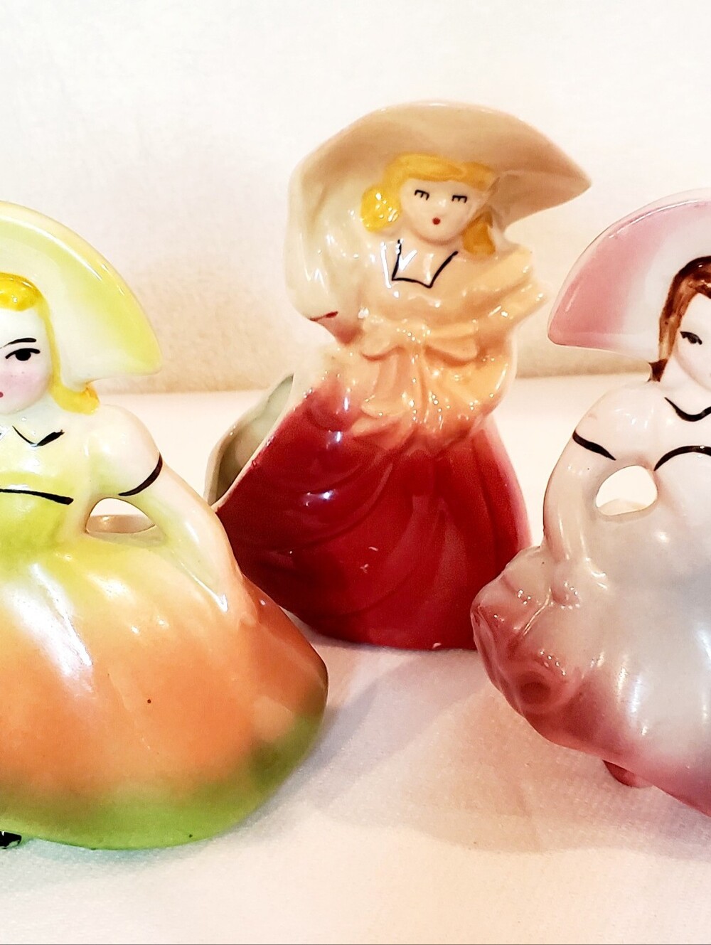 Vintage Ceramic Lady Planters